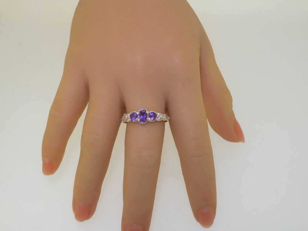2017.1.ss.size Y on hand amethysts trilogy ring on hand