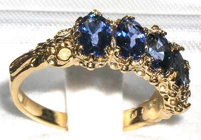 18ct Gold Vibrant Ceylon Sapphire Ring