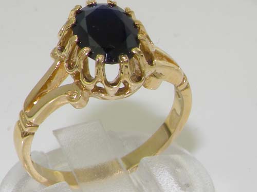 2277.11-1.jpg Solid Yellow Gold Natural Sapphire Womens Solitaire Ring