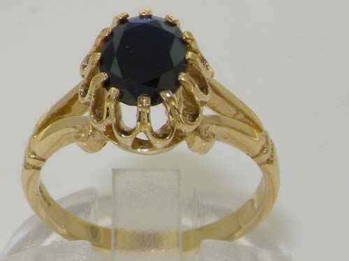 2277.11_1.jpg Solid Yellow Gold Natural Sapphire Womens Solitaire Ring