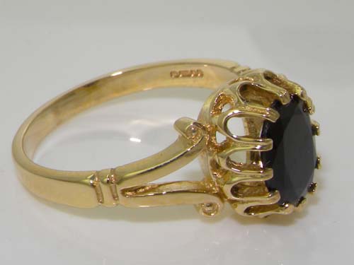 2277.11_3.jpg Solid Yellow Gold Natural Sapphire Womens Solitaire Ring