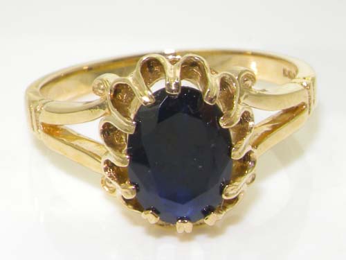 2277.11_4.jpg Solid Yellow Gold Natural Sapphire Womens Solitaire Ring
