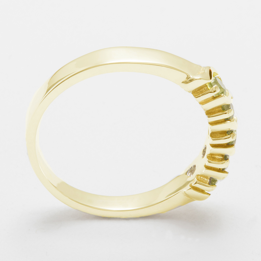 4007.6_2.jpg Yellow Gold Natural Peridot Womens Eternity Ring