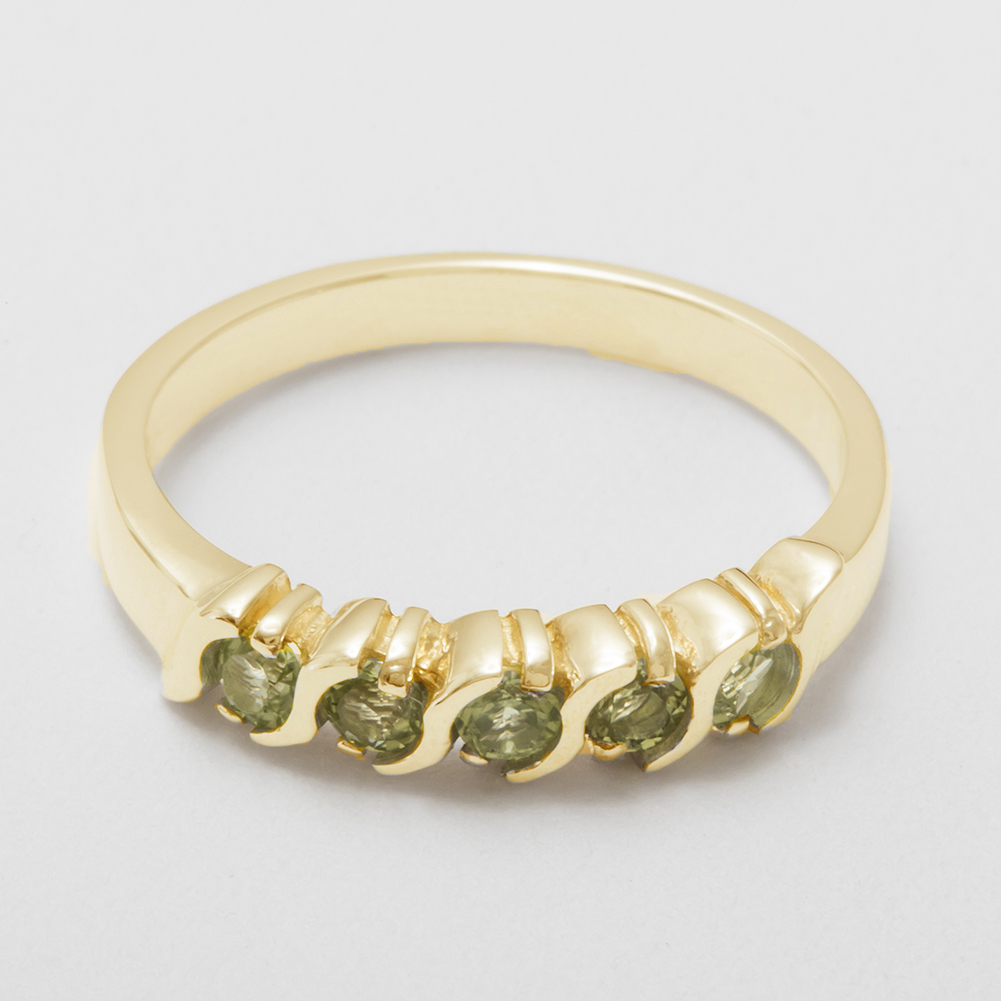 4007.6_3.jpg Yellow Gold Natural Peridot Womens Eternity Ring