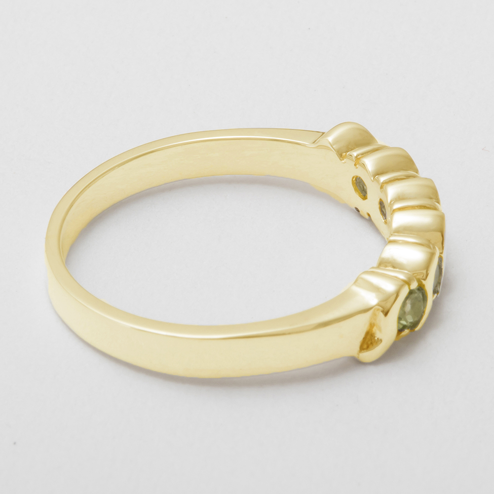 4007.6_4.jpg Yellow Gold Natural Peridot Womens Eternity Ring