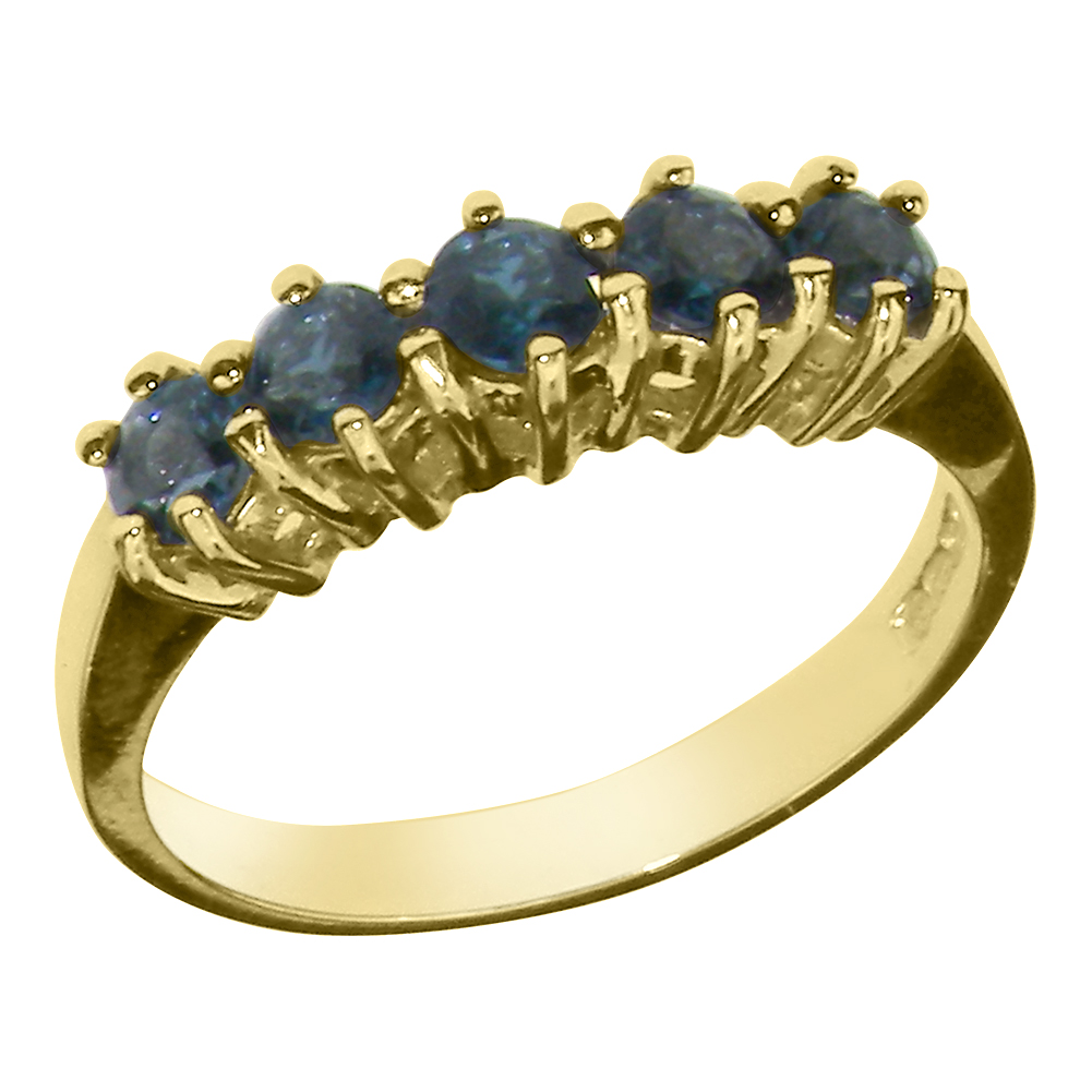 4039.126.jpg Yellow Gold Natural London Blue Topaz Womens Eternity Ring