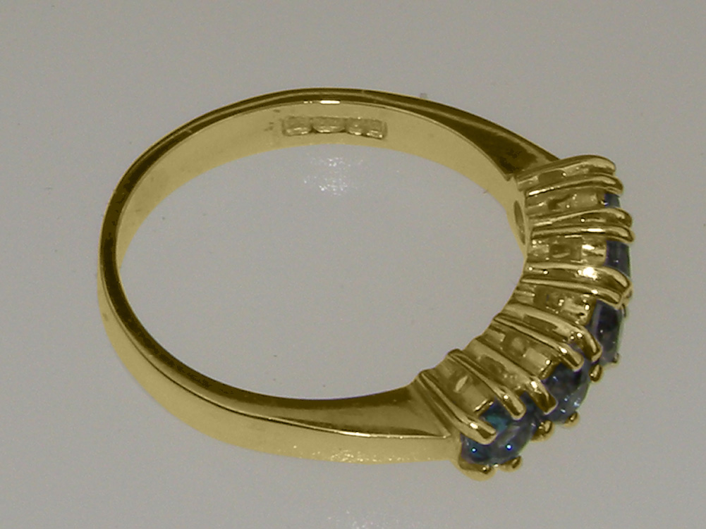 4039.126_1.jpg Yellow Gold Natural London Blue Topaz Womens Eternity Ring