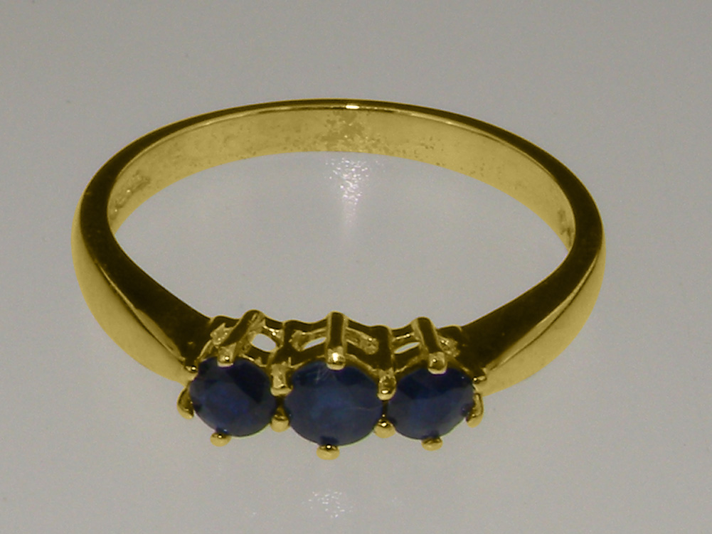 4065.11_4.jpg Yellow Gold Natural Sapphire Womens Trilogy Ring