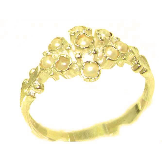 Unusual Solid 9ct Gold Natural Pearl Ring Unusual Solid 9ct Gold Natural Pearl Ring