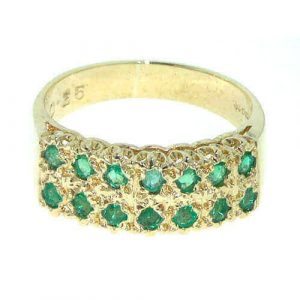 9ct Gold Emerald Eternity RingFree P&P