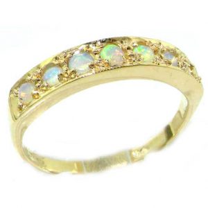 9ct Gold Fiery Opal Eternity Ring