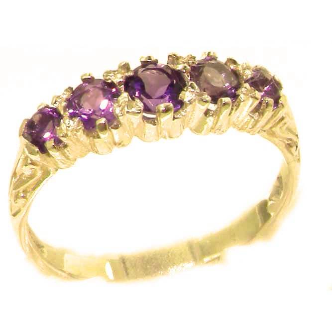 Antique Style Solid 14ct Yellow Gold Natural Amethyst Ring Antique Style Solid 14ct Yellow Gold Natural Amethyst Ring