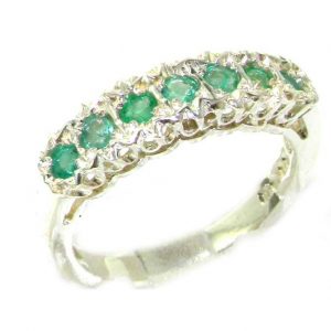 Sterling Silver Emerald Eternity Ring