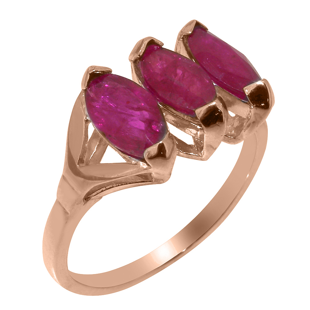 r117.10.jpg Rose Gold Natural Ruby Womens Trilogy Ring