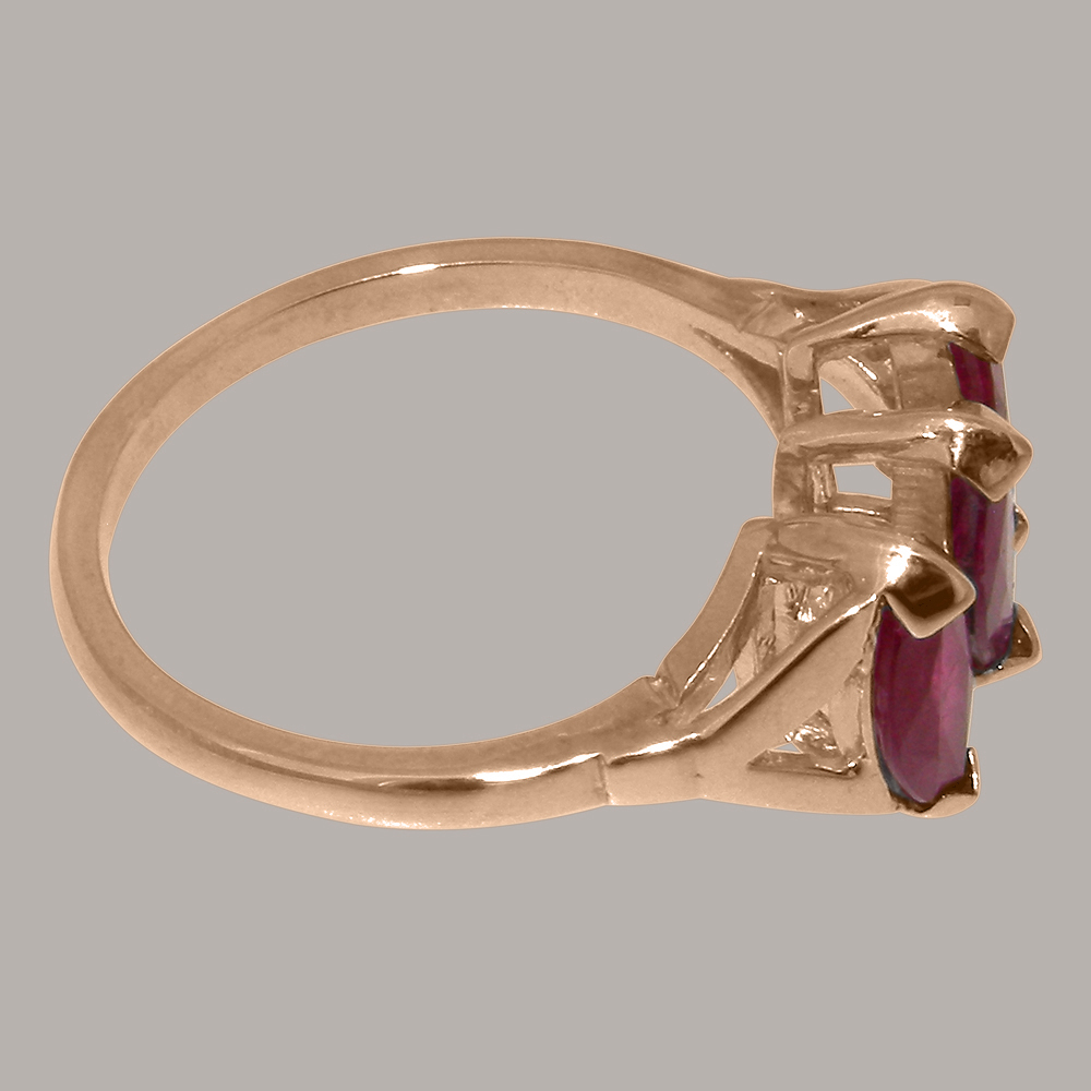 r117.10_3.jpg Rose Gold Natural Ruby Womens Trilogy Ring