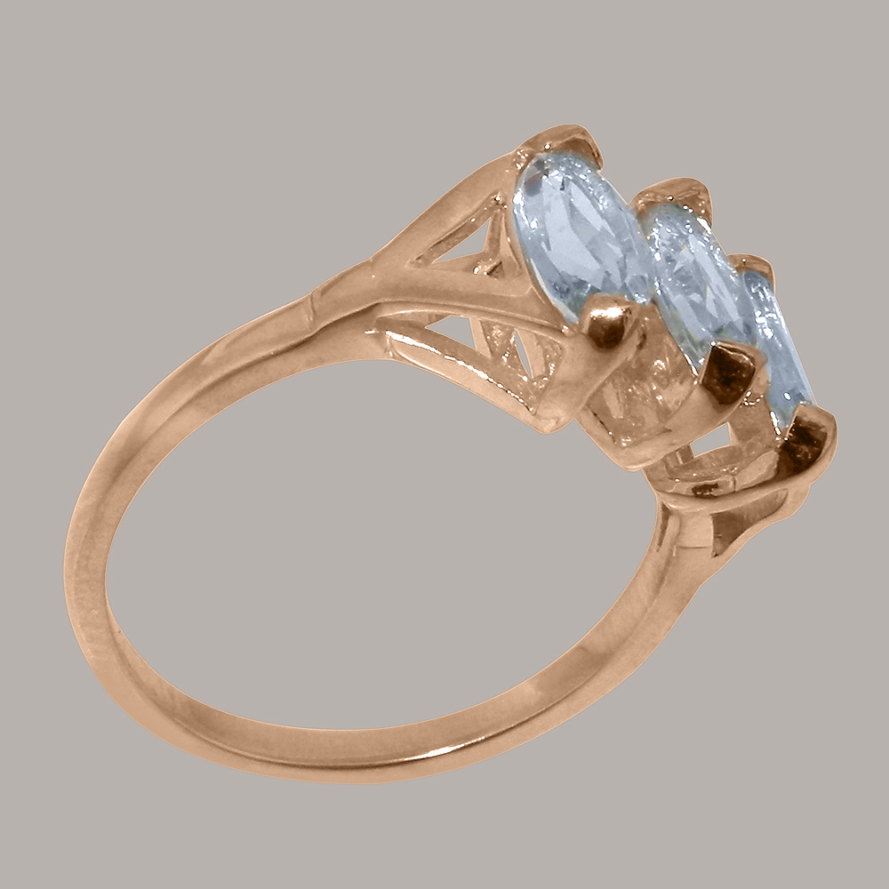 r117.82_3.jpg Rose Gold Natural Aquamarine Womens Trilogy Ring
