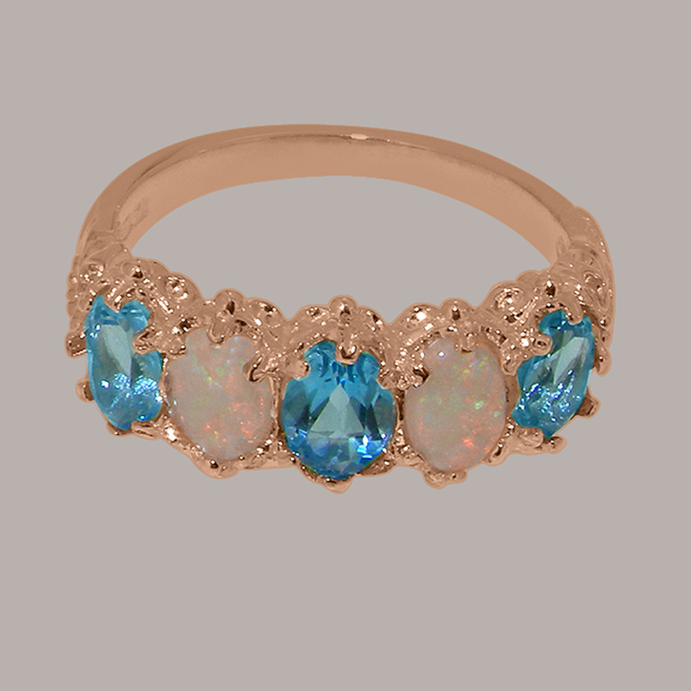 r2168.127.4_5.jpg Rose Gold Natural Blue Topaz & Opal Womens Eternity Ring