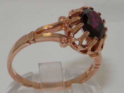 r2277.3_2.jpg Solid Rose Gold Natural Garnet Womens Solitaire Ring