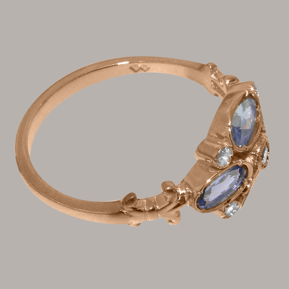 r2720.27.50_3.jpg Solid Rose Gold Natural Diamond & Tanzanite s Ring