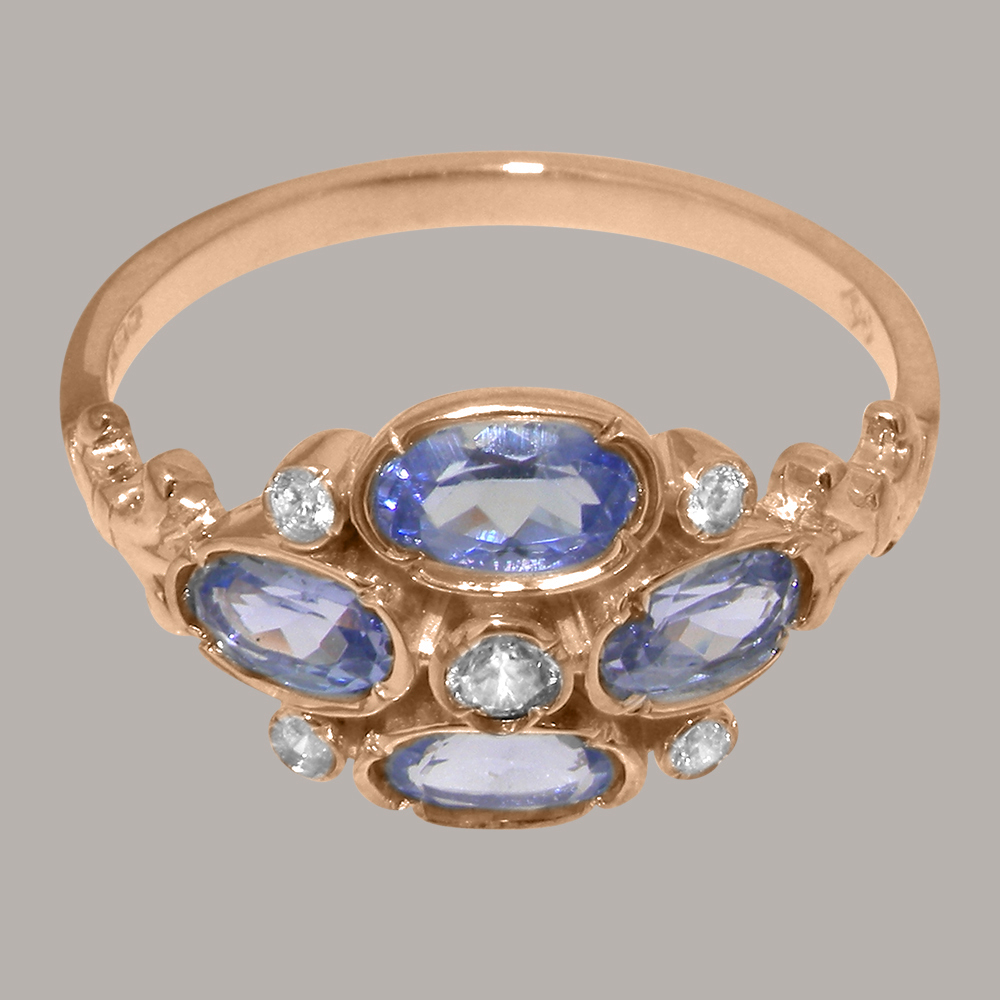 r2720.27.50_4.jpg Solid Rose Gold Natural Diamond & Tanzanite s Ring