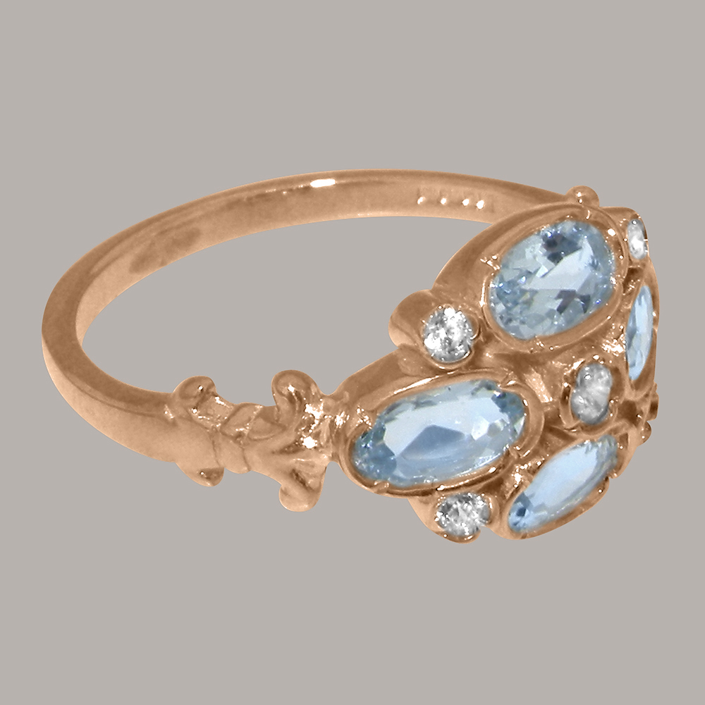 r2720.27.82_3.jpg Solid Rose Gold Natural Diamond & Aquamarine s Ring