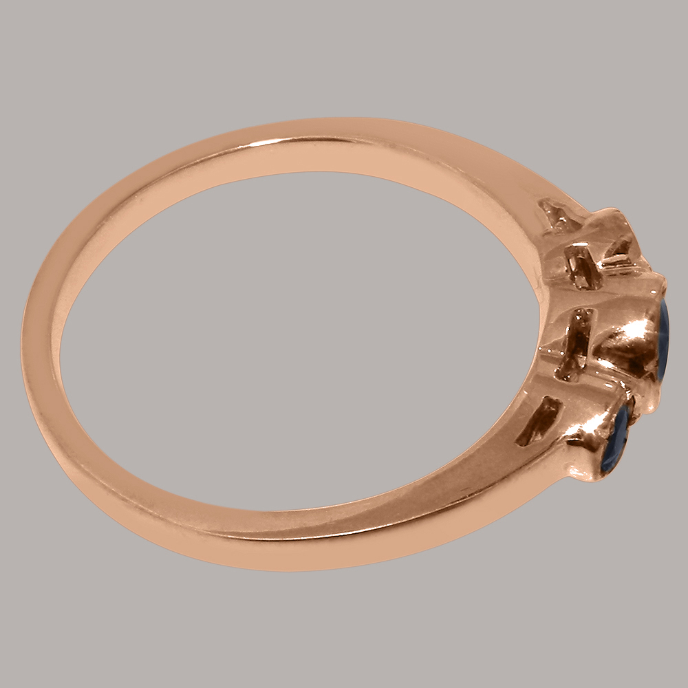 r4010.11_4.jpg Solid Rose Gold Natural Sapphire Womens Trilogy Ring