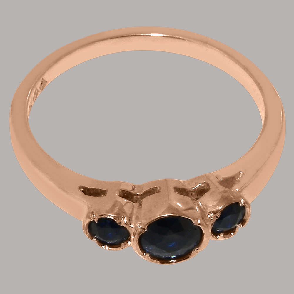r4010.11_5.jpg Solid Rose Gold Natural Sapphire Womens Trilogy Ring