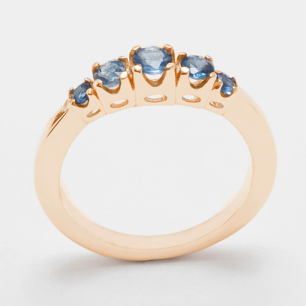 r4111.8_1.jpg Solid Rose Gold Natural Sapphire Womens Band Ring