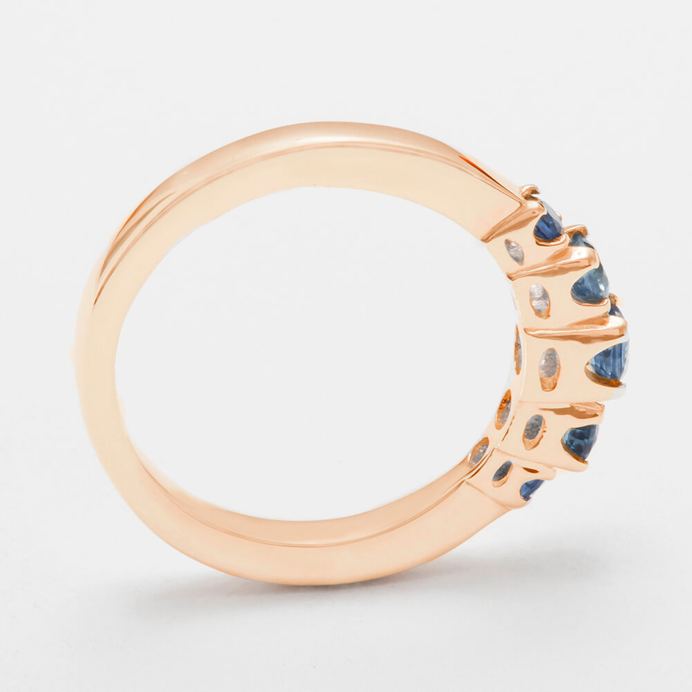 r4111.8_2.jpg Solid Rose Gold Natural Sapphire Womens Band Ring
