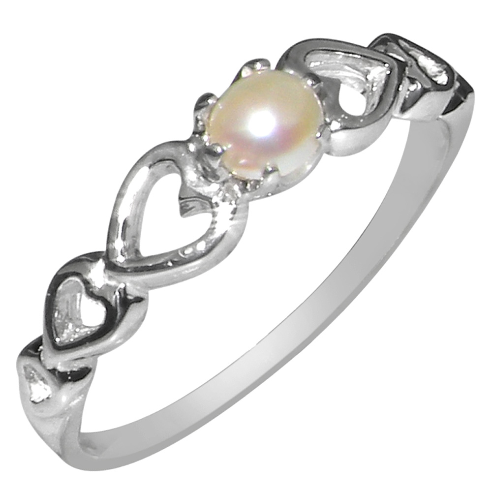 s139.17.jpg White Gold Cultured Pearl Womens Solitaire Ring
